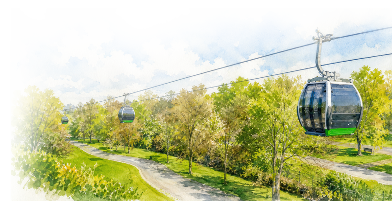 Grafika przedstawiająca Park Śląski
